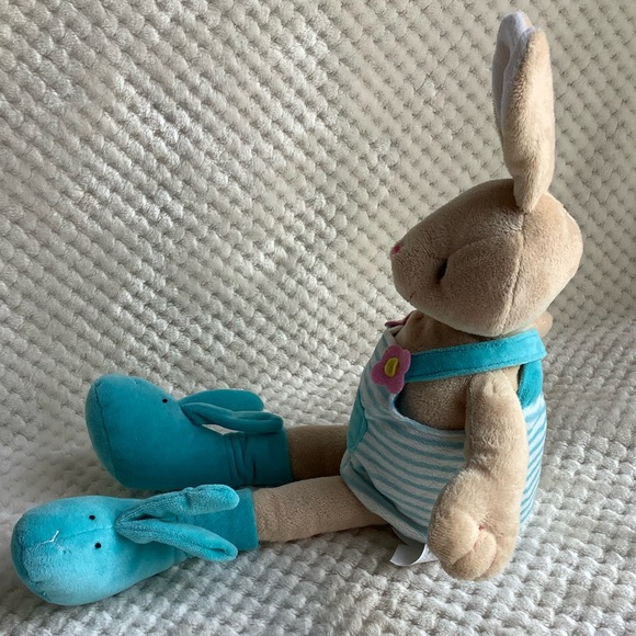 Loblaws Plush Long Leg Bunny Rabbit Striped Outfit with Slippers Stuffed Animal - Picture 4 of 12